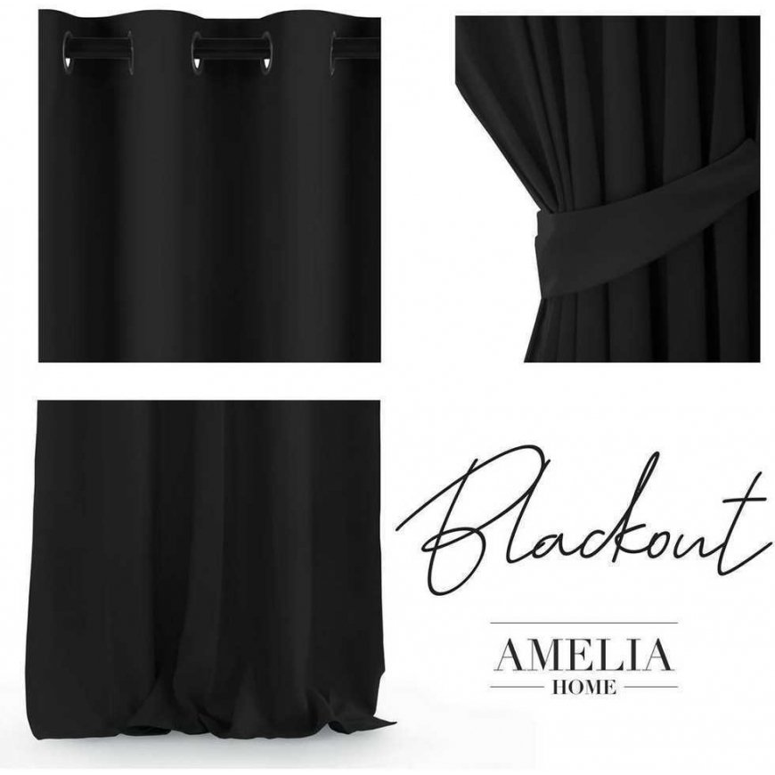 AmeliaHome Naktspārklājs ar gredzeniem AmeliaHome BLACKOUT