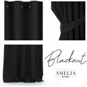 Night curtain with rings AmeliaHome BLACKOUT 140X245 cm, 1 pc, color: black Night curtain with rings AmeliaHome BLACKOUT 140X245 cm, 1 pc, color: black