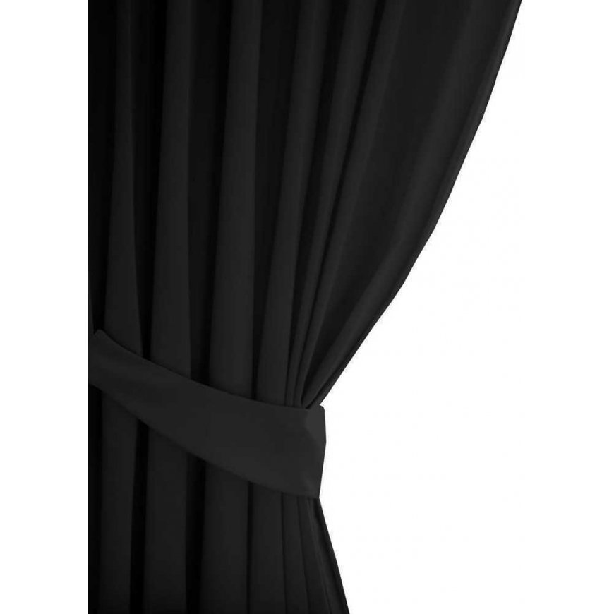 Yöverho renkailla AmeliaHome BLACKOUT 140X245 cm, 1 kpl, väri: musta – 2