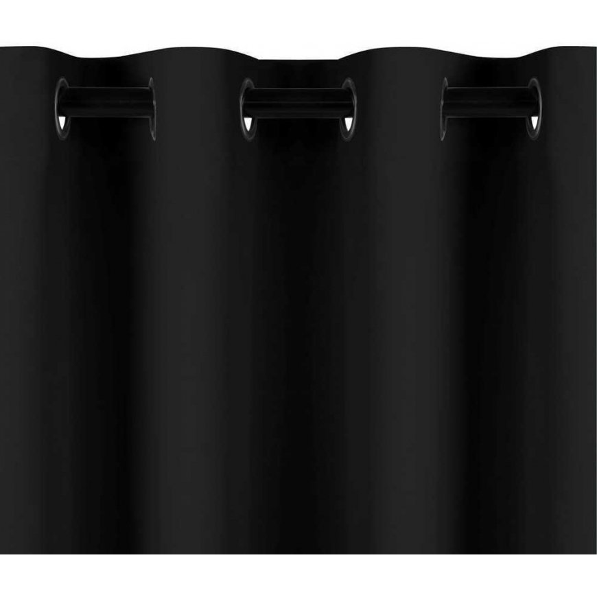 Yöverho renkailla AmeliaHome BLACKOUT 140X245 cm, 1 kpl, väri: musta – 3