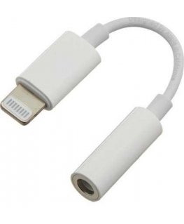 PREMIUMCORD Apple Lightning skaņas samazināšanas kabelis līdz 3,5 mm stereo ligzdai / adapterim, balts