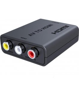 Adapteris AV PremiumCord RCA (cinch) x 3 - HDMI + USB-A juoda (khcon-47)