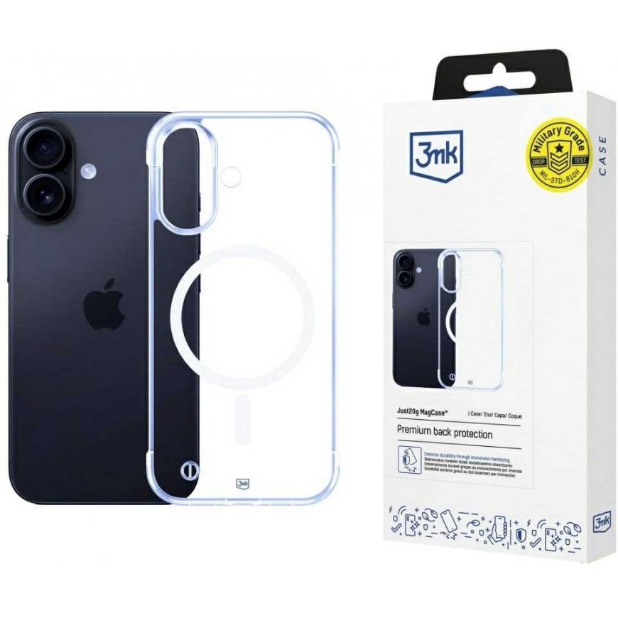 3MK Just20g MagCase -kuori iPhone 16:lle