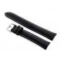 Pacific W05XL black/white leather watch strap - 20mm Pacific W05XL black/white leather watch strap - 20mm