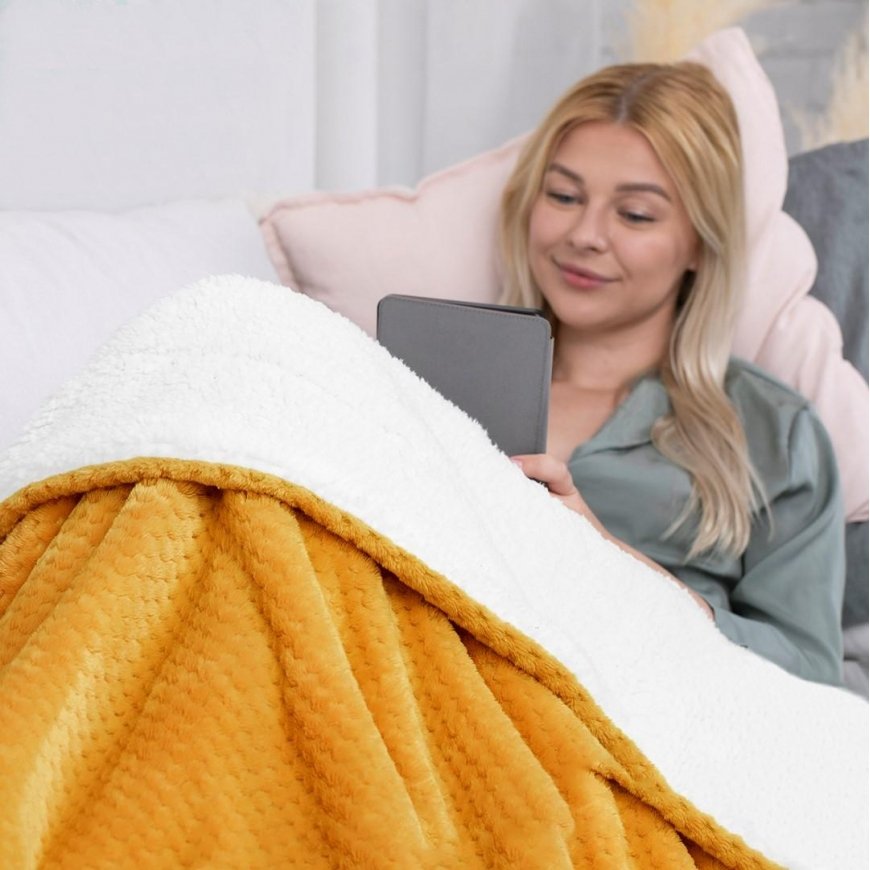 AmeliaHome Pledas SHLEEPY, 130X180 cm, väri: oranssi – 2
