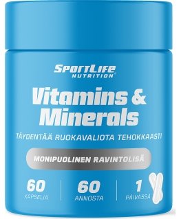 SportLife Vitamins & Minerals 60 caps, 74 g