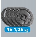 Cast iron Olympic weight set 4 x 1.25 kg, 51 mm hole, plate with handles, REBEL ACTIVE Cast iron Olympic weight set 4 x 1.25 kg, 51 mm hole, plate with handles, REBEL ACTIVE
