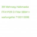 3M daugkartinė pusmaske FFA1P2R D filtras 06941+ be priežiūros