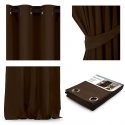 Ночная штора с кольцами AmeliaHome BLACKOUT 140X270 см, 1 шт., цвет: коричневый Ночная штора с кольцами AmeliaHome BLACKOUT 140X270 см, 1 шт., цвет: коричневый