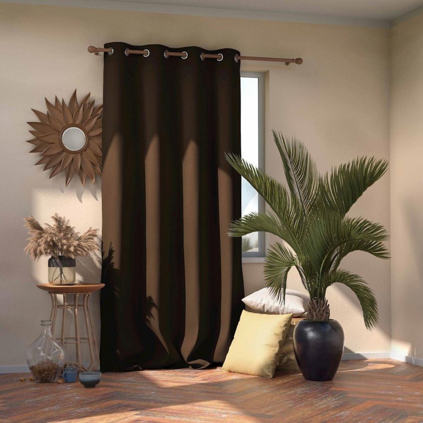 Yöverho renkailla AmeliaHome BLACKOUT 140X270 cm, 1 kpl, väri: ruskea – 4