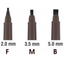 Colored calligraphy pens Marvy Calligraphy 6000-6AX 3 different strokes, 6 pcs.