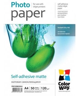COLORWAY photo paper/ matte self-adhesive 120g/m2, A4/ 50 pieces