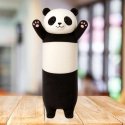 Lean Toys plush panda talisman pillow elongated roller black and white 70 cm Lean Toys plush panda talisman pillow elongated roller black and white 70 cm