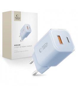 Tech-Protect NCM33W 2-port PD33W|QC3.0 wall charger - blue
