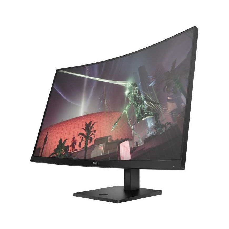 Hewlett Packard (HP) HP OMEN 32c QHD lenktas spēļu monitors – 31,5 collu 2560 x 1440 QHD 400 nitus 165 Hz AG, VA, 2x HDMI / Disp – 2