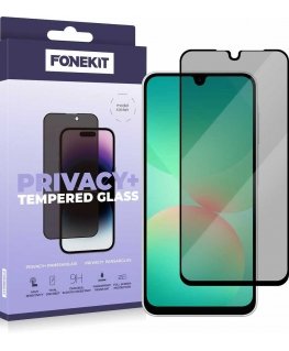 Защитное закаленное стекло "FoneKit Privacy+" для всего экрана, "Samsung Galaxy A26"