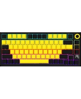 LORGAR KBP7075W, Wireless 75% Mechanical Gaming Keyboard Pro, Black/Yellow, EN layout