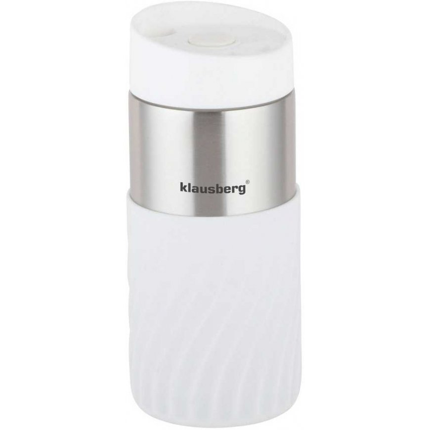 TERMINIS MUG, CLICK CLACK 300ML, KLAUSBERG KB-7631, WHITE COLOR