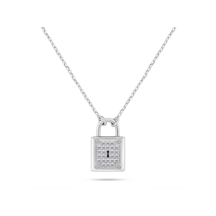Brilio Silver hõbedane sädelevate ehtedega tsirkoonia komplekt SET281W (kõrvarõngad, kaelakee) – 2