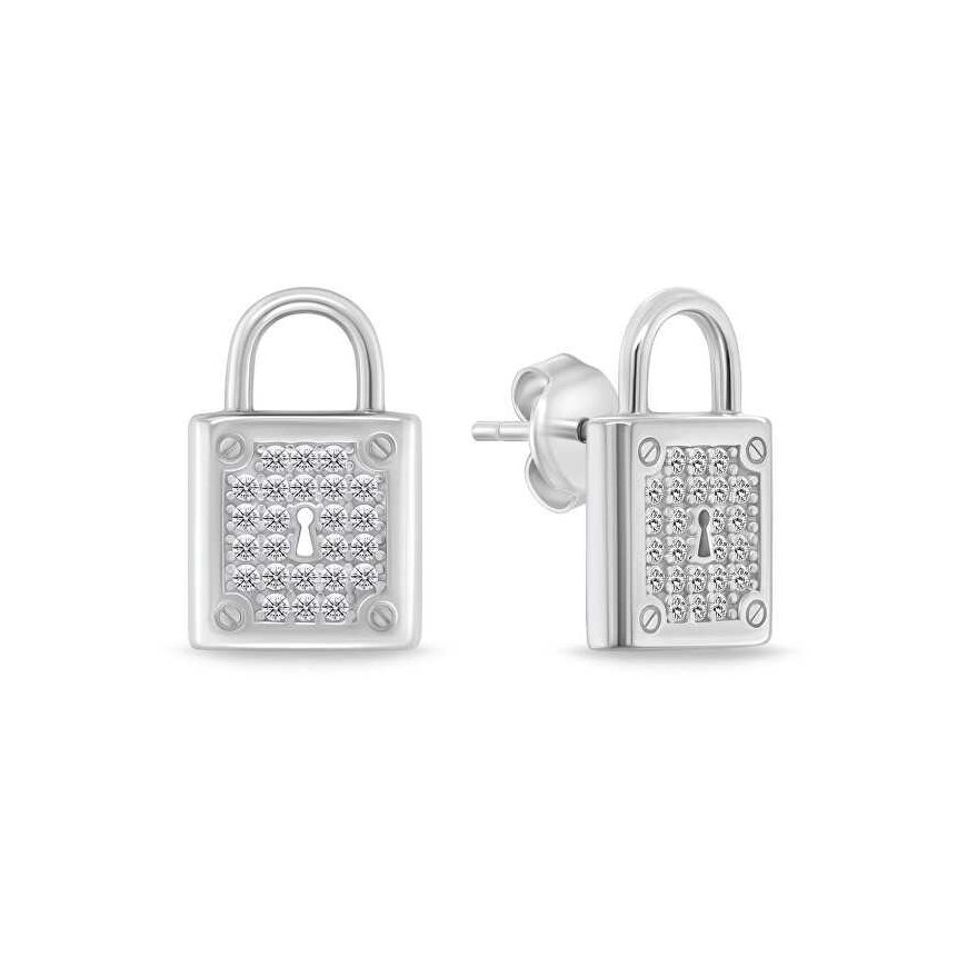 Brilio Silver hõbedane sädelevate ehtedega tsirkoonia komplekt SET281W (kõrvarõngad, kaelakee) – 3
