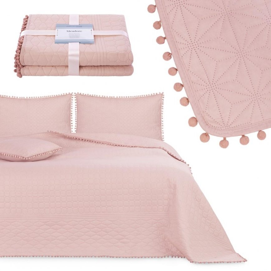 AmeliaHome frillinen peitto Meadore, 240x260 cm