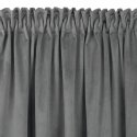 VILA curtain in graphite color, classic, sheer dragon stripe, 5 cm, with tassels, 3 cm, velvet, 135x225 HOMEDE VILA curtain in graphite color, classic, sheer dragon stripe, 5 cm, with tassels, 3 cm, velvet, 135x225 HOMEDE