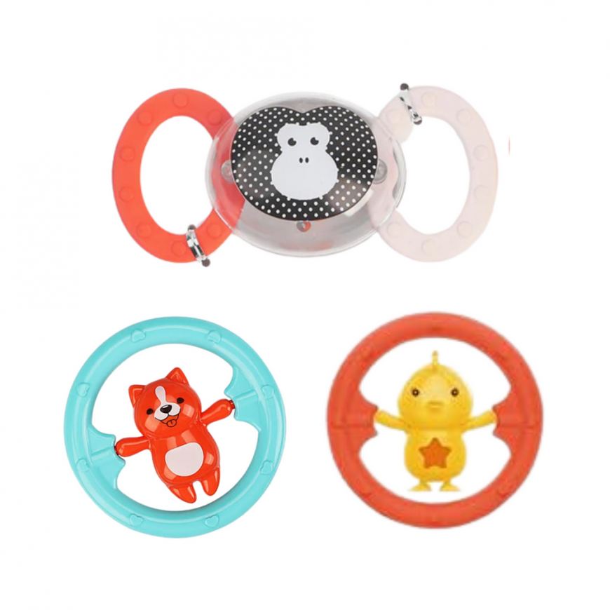 Lean Toys Rattle Teether Set for Kids 6pcs – 3