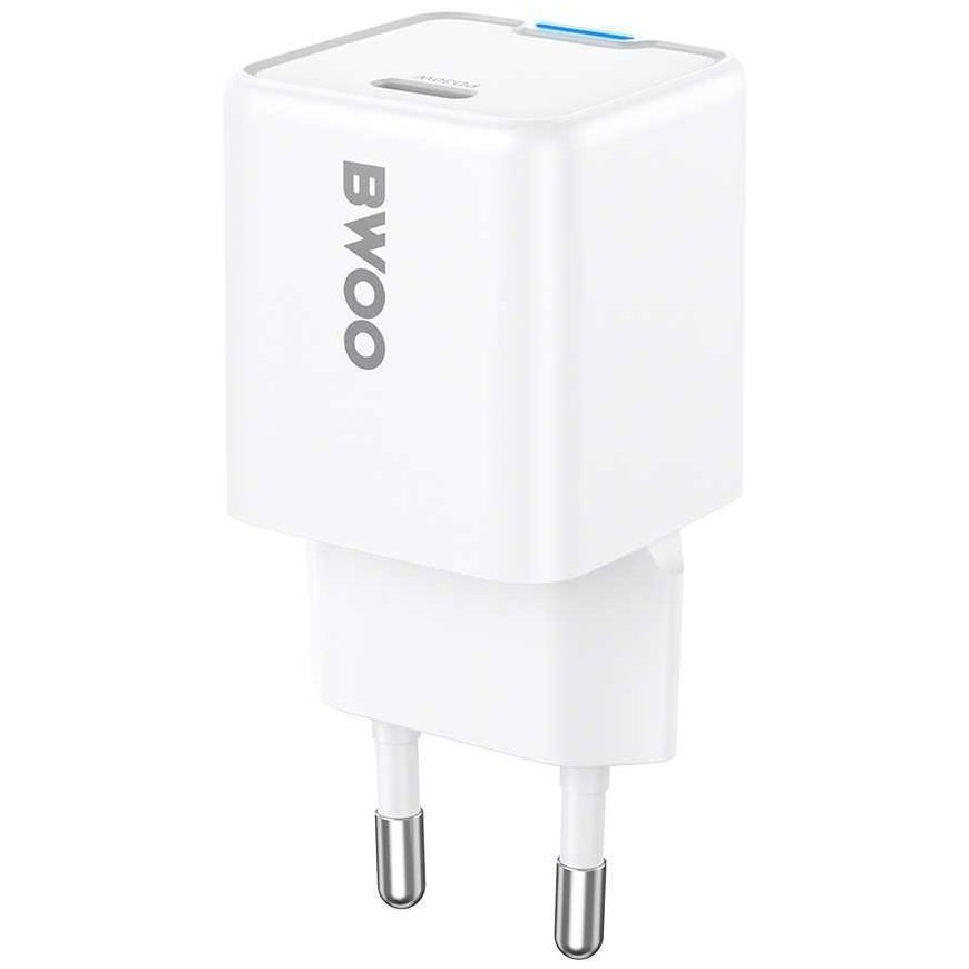 BWOO seinakinnitus GaN 30W USB-C valge