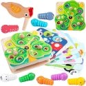 Tooky Toys TOOKY TOY puidust 2in1 oskuste mäng lastele "Tõmba ussid välja" Tooky Toys TOOKY TOY puidust 2in1 oskuste mäng lastele "Tõmba ussid välja"