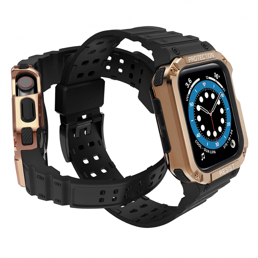 Išmaniojo laikrodžio Apple SE/7 silikoninis Hurtel dirželis, Juodos spalvos, 38/40/41 mm – 4