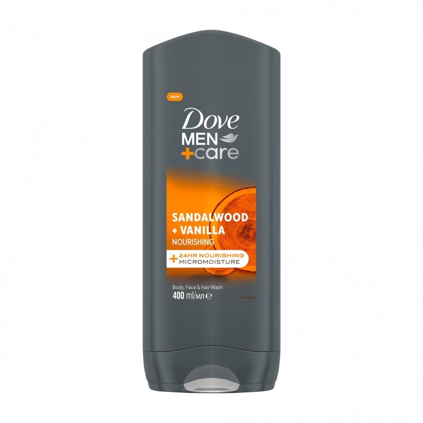 Dove Men+Care Sandalwood un Vanilīns Ķermeņa