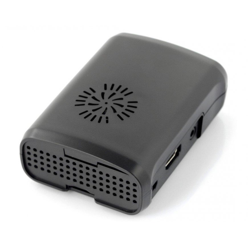 Простой корпус для Raspberry Pi Model 3B+/3B/2B - черный с вентилятором – 3