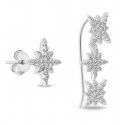 Brilio Silver Brilio Sidabrinis Charming asymmetric silver earrings Star EA780W Brilio Silver Brilio Sidabrinis Charming asymmetric silver earrings Star EA780W
