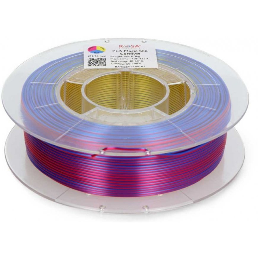 Rosa Plast Rosa3D PLA Magic Silk siūlas 1.75 mm 0.3kg - Karnavalas – 3