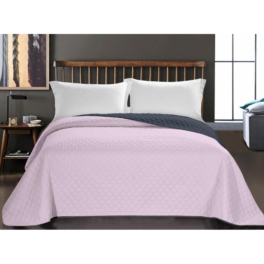 Peitto DecoKing Axel, 200x220 cm, väri: vaaleanpunainen / harmaa – 2
