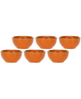 ROOS & TULBI KONTSERT ORANŽ 6 ümmarguse kausi komplekt, 7 cm