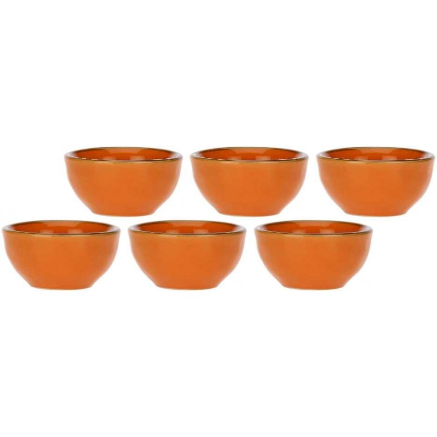 ROSE&TULIPS ORANGE CONCERTO Set of 6 round bowls, 7 cm