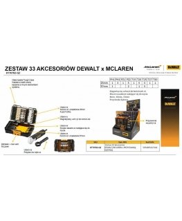 DEWALT Priedų rinkinys 33 vnt. su kampiniu priedu /MACLAREN