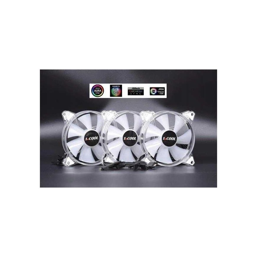 1St Cool 1stCOOL KIT AURA EVO CRYSTAL ARGB 3x кристальный вентилятор Baltas + ARGB Nano контроллер – 5