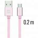 Swissten Textile Quick Charge Universal Micro USB Data and Charging Cable 0.2m Swissten Textile Quick Charge Universal Micro USB Data and Charging Cable 0.2m