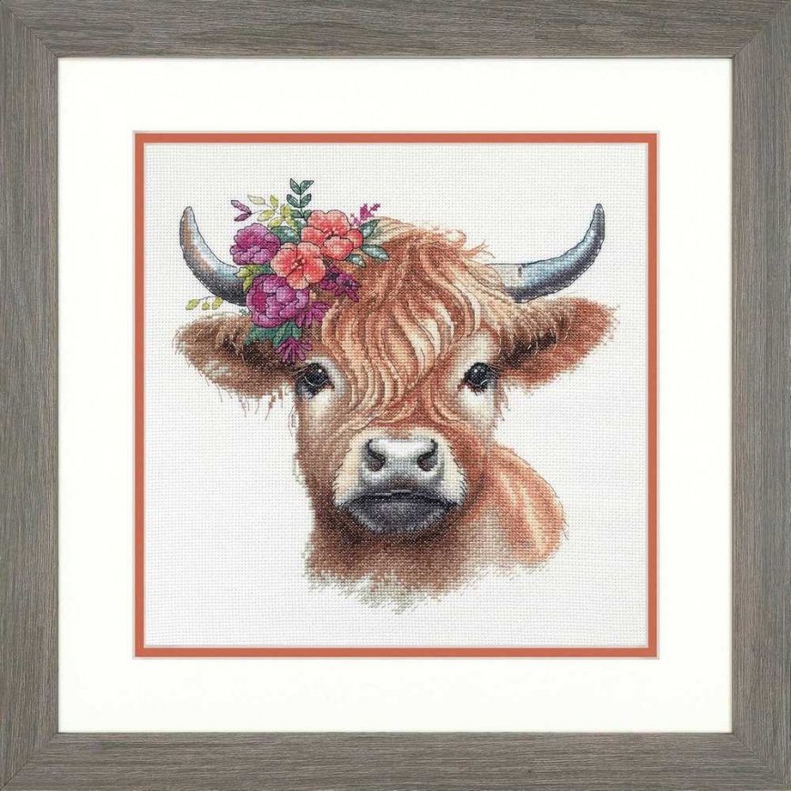 Simplicity Creative Corp Kryželio siuvinėjimo rinkinys Highland Cow D70-35449