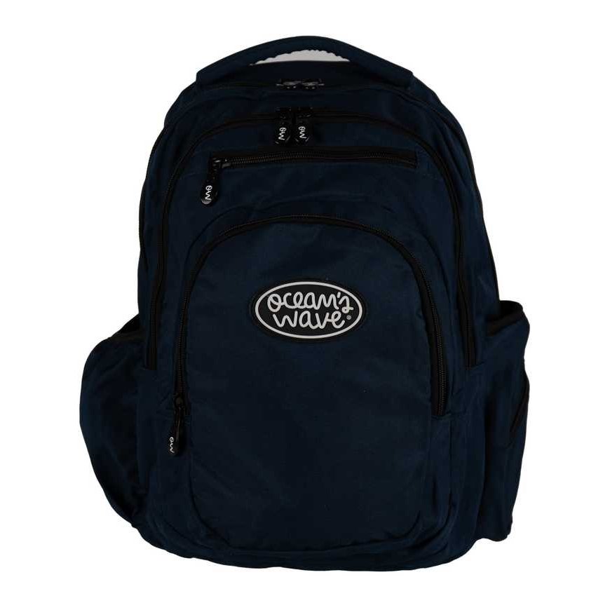 Oceans Wave Backpack OCW with zippers, dark blue 45.5x35x20 cm
