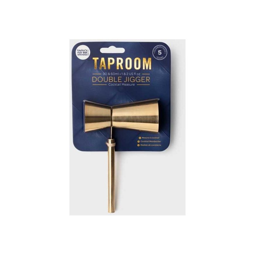 Tayloreye Džigeris - matavimo taurelė Taylor Eye TEV6329G, aukso spalvos, 30 ir 60 ml – 2