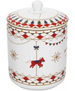 ROSE & TULIPS CHRISTMAS CAROUSEL Cookie Jar 400 ml