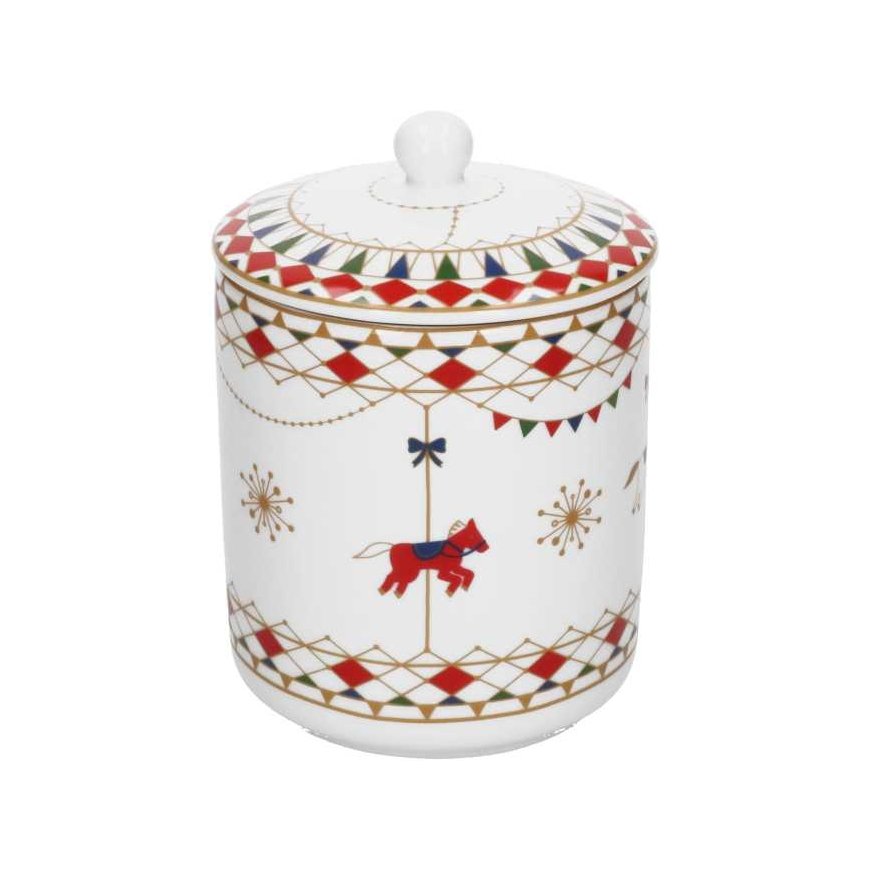ROSE & TULIPS CHRISTMAS CAROUSEL Cookie Jar 400 ml