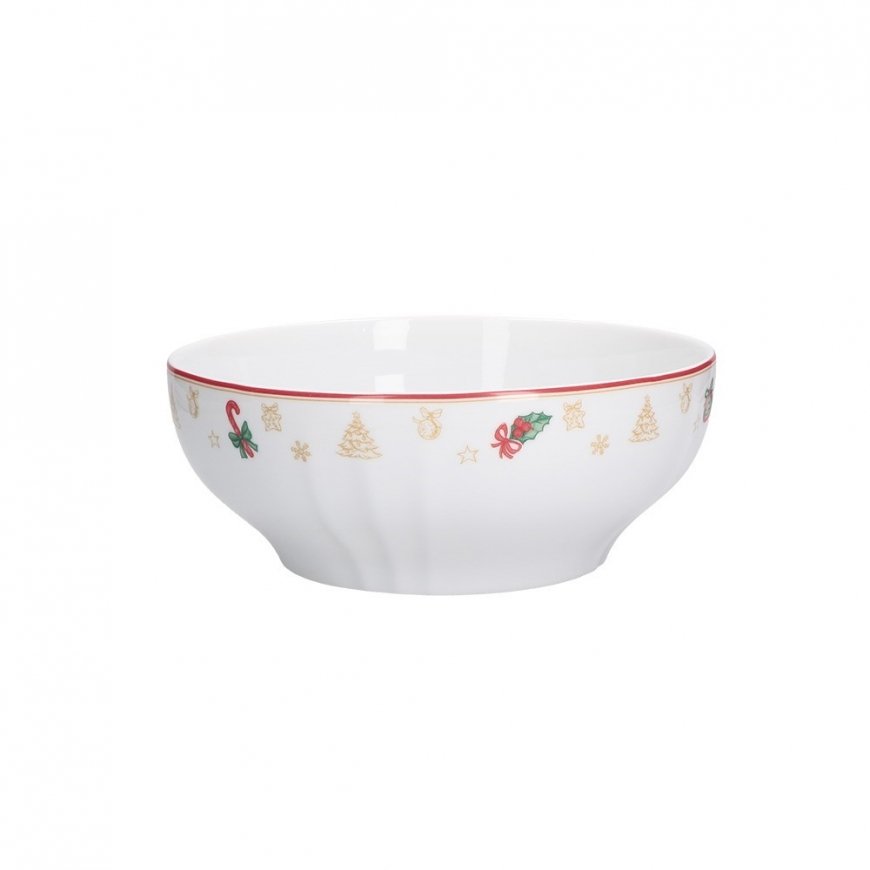 WHITE PORCELAIN CHRISTMAS EDITION Salad bowl 23 cm
