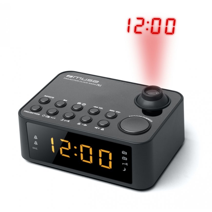 Muse M-178P radio Pulkstenis Digitāls Melns