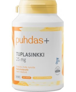 Pure+ Tuplasinkki 25 mg 120 capsules