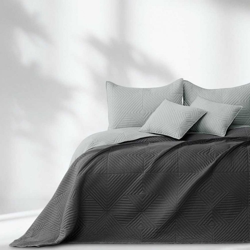 Kaksipuoleinen peitto AmeliaHome SOFTA 220 x 240 cm, väri: harmaa – 3