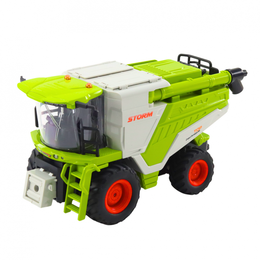Lean Toys Remote Controlled Combine Harvester with Corn Header – 3